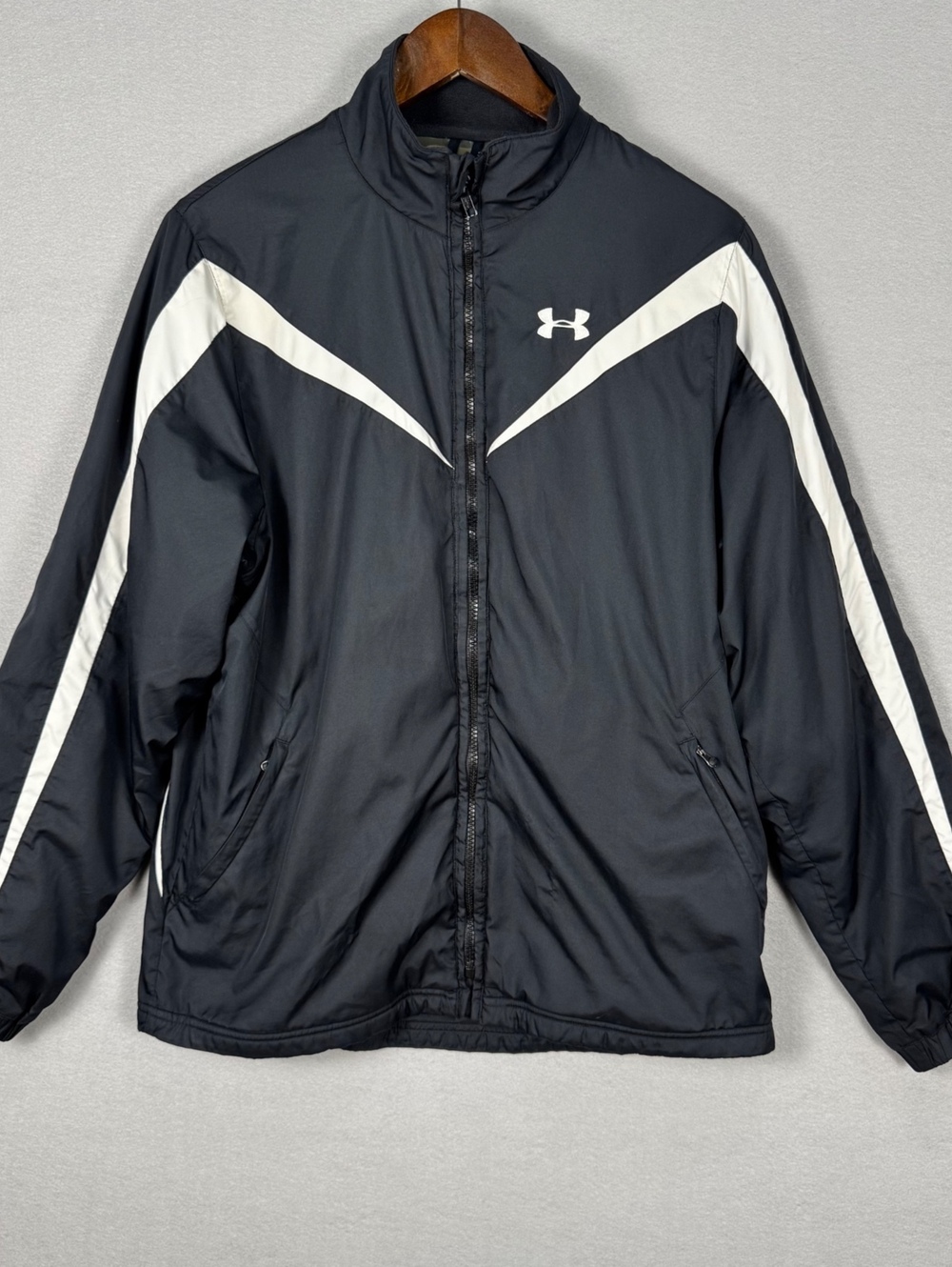 Under Armour Men's Large Black Athletic Jacket Windbreaker